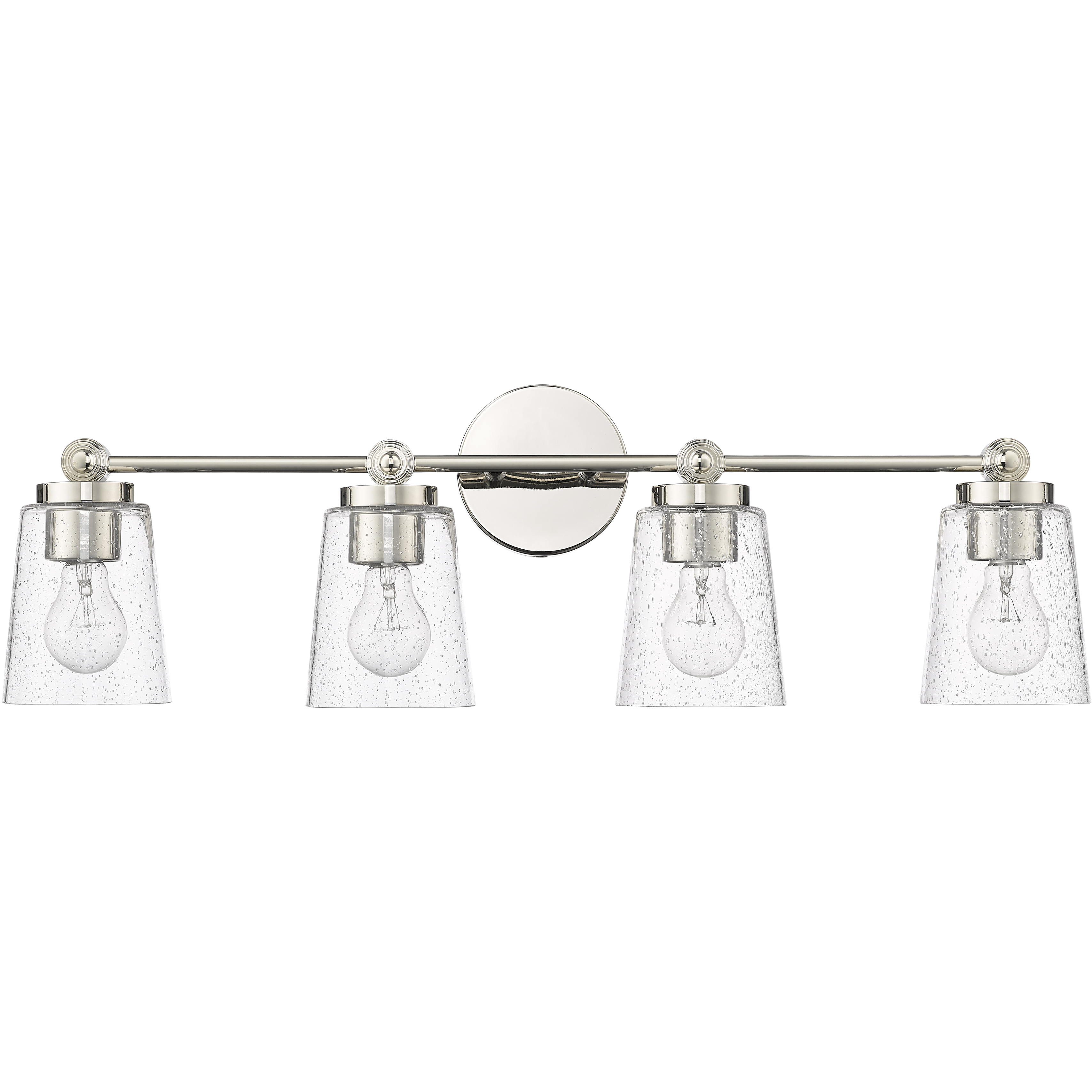 Lauryn 4 Light 30.5 inch Polished Nickel Bathroom Vanity Light Wall Light